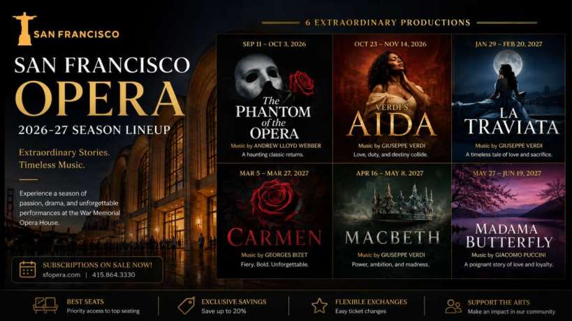 A Look at the San Francisco Opera 2026-27 Season Lineup Into Next Year